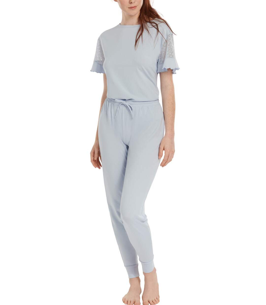 Pyjama tenue d'intérieur pantalon top manches courtes Smooth Lisca Cheek