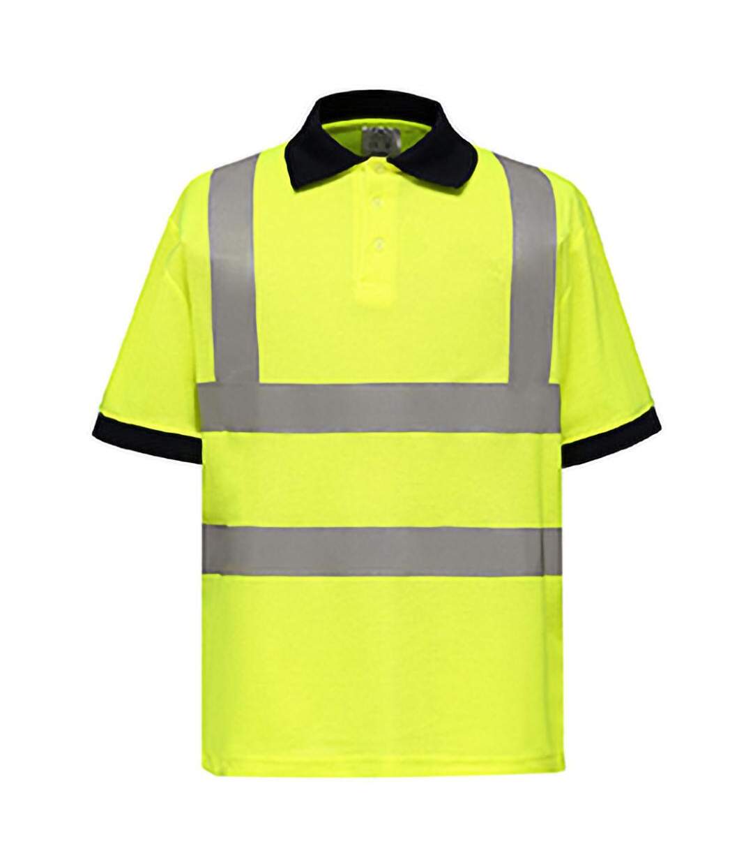 Polo haute visibilité hommes jaune Yoko-2
