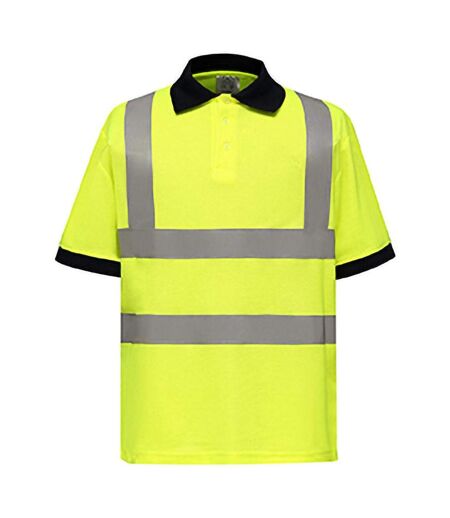 Polo haute visibilité hommes jaune Yoko