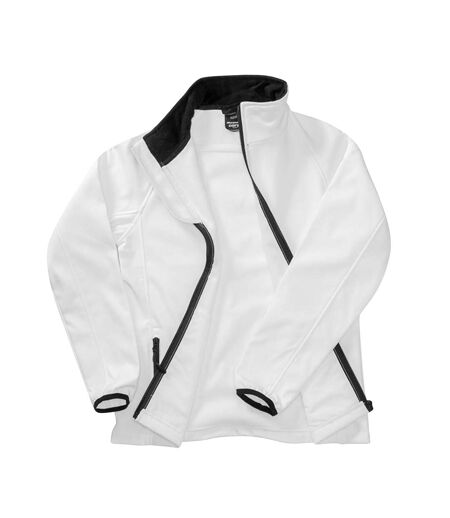 Veste Soft Shell Imprimable Pour Hommes Blanc Noir Result Core