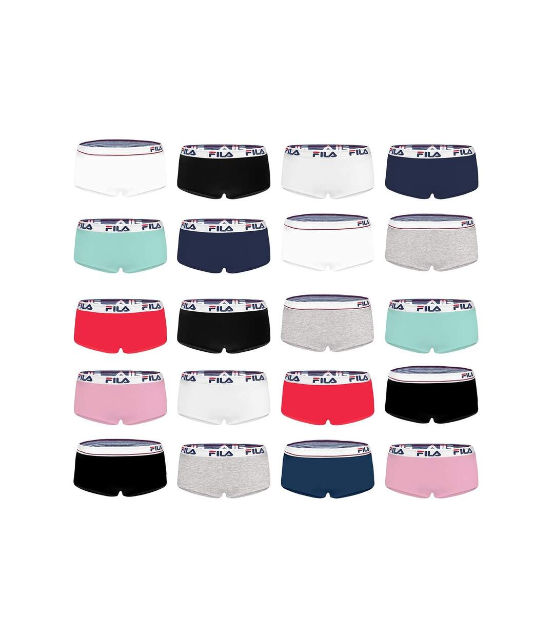 Pack Surprise de 4 Boxers coton femme Fila-1