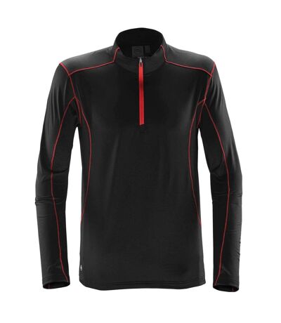 Mens Pulse Fleece Pullover Black Red Stormtech