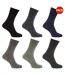 Lot de 6 Chaussettes non-élastiquée paires homme noir/gris/bleu marine Universal Textiles-1