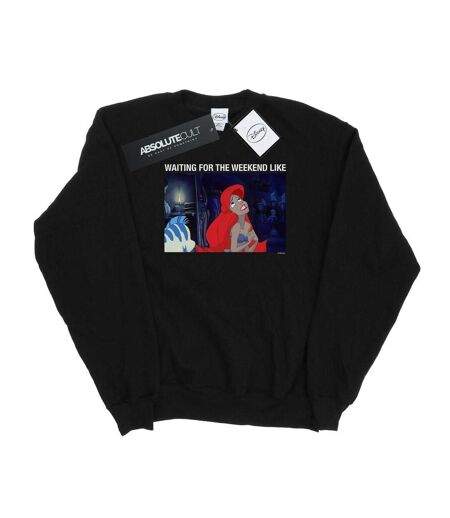 Disney - Sweat THE LITTLE MERMAID WAITING FOR THE WEEKEND - Femme (Noir) - UTBI12839
