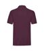 Mens Premium Cotton Pique Polo Shirt Burgundy Fruit Of The Loom-2