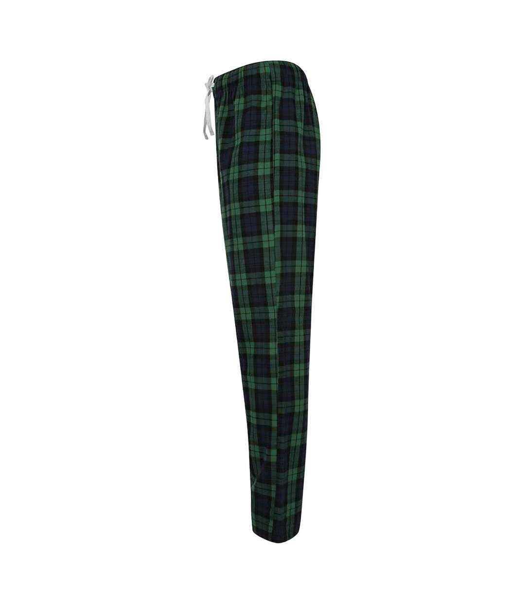 Mens tartan lounge pants navy/green SF-3