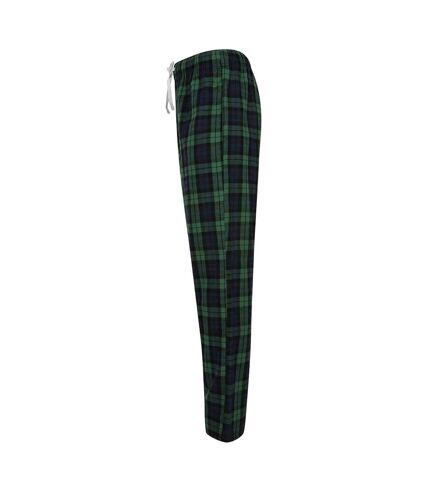 Mens tartan lounge pants navy/green SF