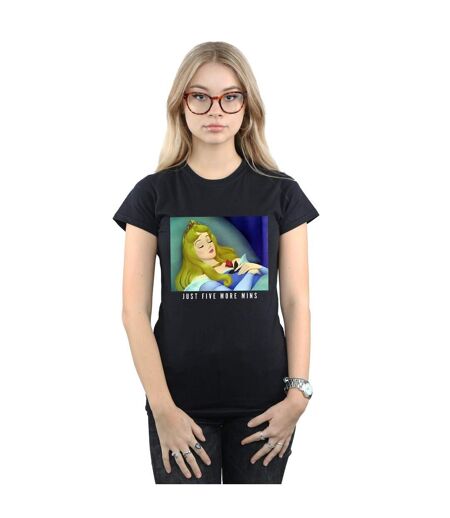 Disney Princess - T-shirt SLEEPING BEAUTY FIVE MORE MINUTES - Femme (Noir) - UTBI37068