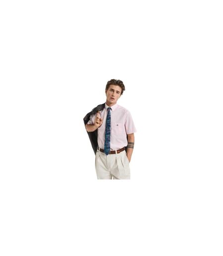 Chemise Manches Courtes Homme Rose Clair Gant