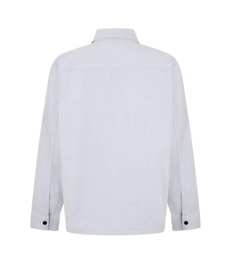 Mens Patterned Chest Pocket Overshirt Grey Boss