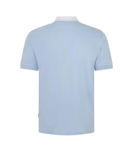 Mens Melange Regular Polo Shirt Pastel Blue Boss