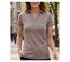 Polo Mayflower Dagan1 en coton beige : le style col V avec poche poitrine boutonnée-1
