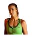 Womens/ladies Colour Block Stretch Zipped Sport Bralette Green Lacoste-3