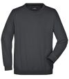 Sweat-shirt col rond - JN040 - gris graphite - mixte homme femme