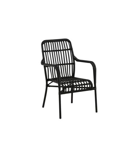 Chaise de Jardin en Rotin Rizal 90cm Noir