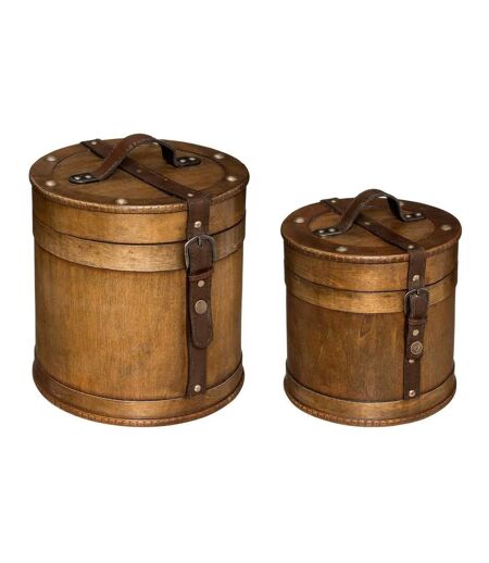 Lot de 2 Boîtes Déco Rodani 26cm Naturel
