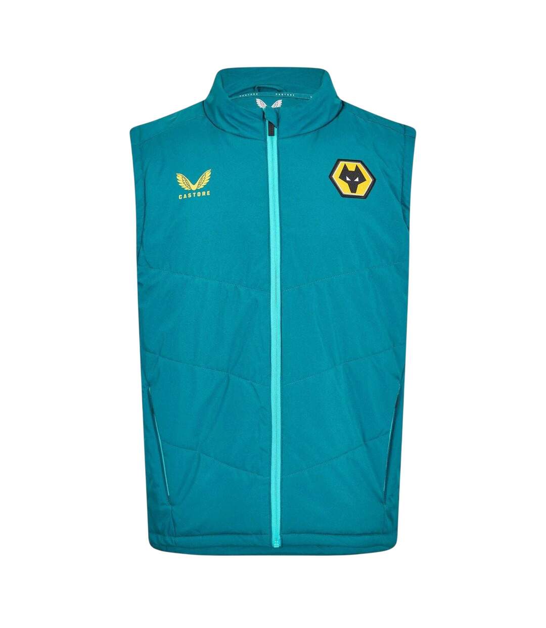 Mens Wolverhampton Wanderers Fc Gilet Bay Green Castore-2