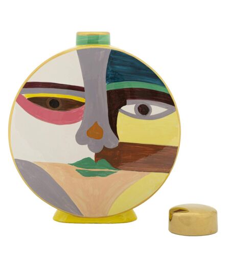 Vase Rond en Céramique Piccassy 33cm Multicolore