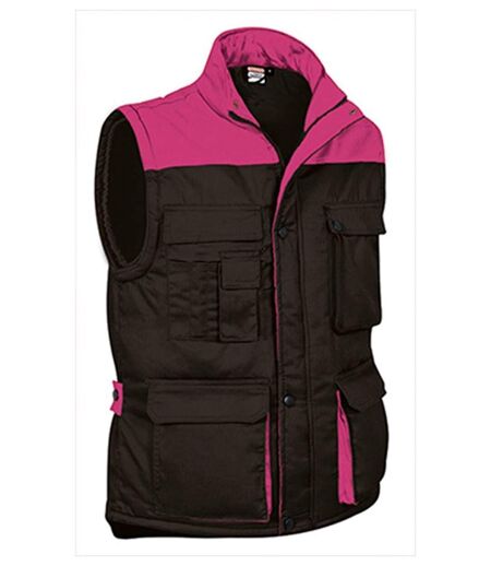 Gilet doudoune de travail sans manches - Homme - REF THUNDER - black rose magenta