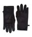 Unisex Adult Water Resistant Nano Fleece Gripped Gloves Black Mountain Warehouse-3