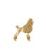 Statue Caniche Debout Trina 66cm Doré-2