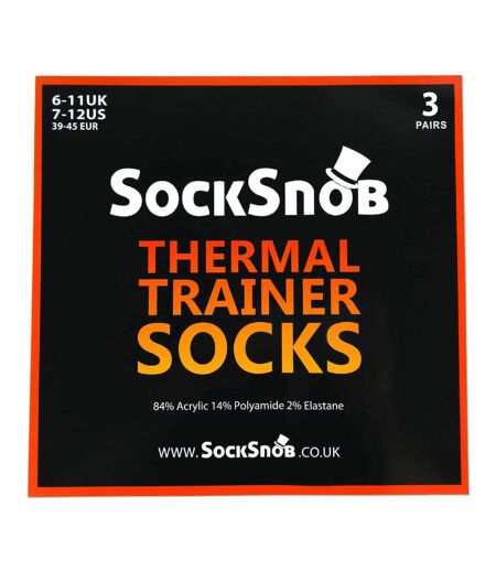 3 Paires Chaussettes Homme Thermiques Basses Hiver