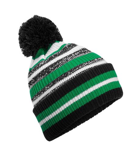Bonnet Multi-sport Fan Noir Vert Kelly Blanc Beechfield