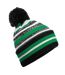 Bonnet Multi-sport Fan Noir Vert Kelly Blanc Beechfield-2