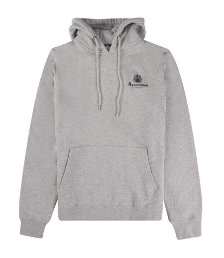 Mens Active Small Logo Hoodie Grey Aquascutum