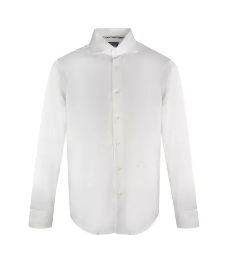 Chemise Manches Longues Motif/style Uni Homme Blanc Aquascutum