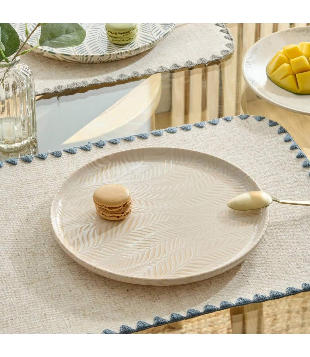 Lot de 6 Assiettes à Dessert Gina 22cm Crème-3