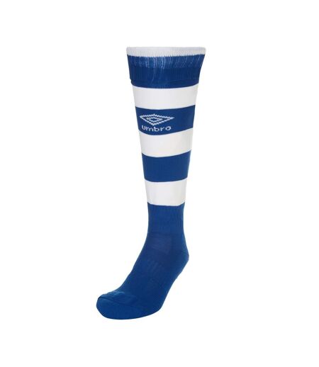 Mens hooped sock leg new royal/white Umbro