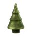 Sapin de Noël en Verre Côtelé 30cm Vert-1