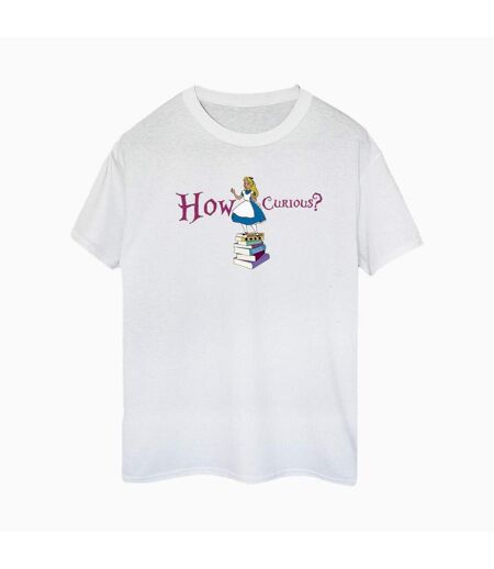 Disney - T-shirt ALICE IN WONDERLAND HOW CURIOUS - Femme (Blanc) - UTBI8866
