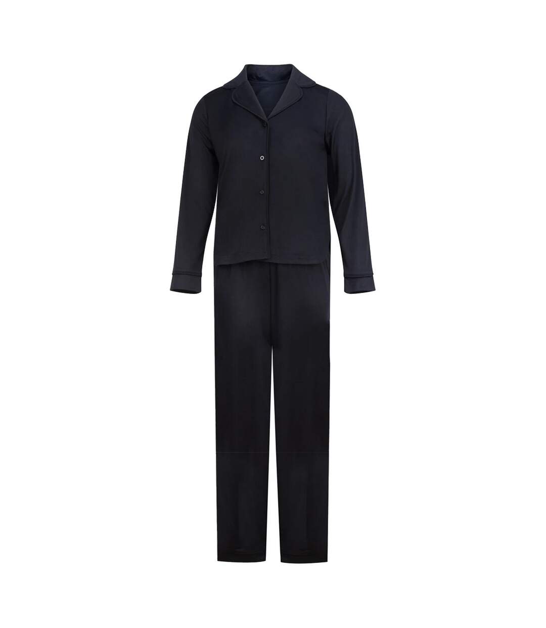 Ensemble De Pyjama Manches Longues Femme Noir Towel City-1