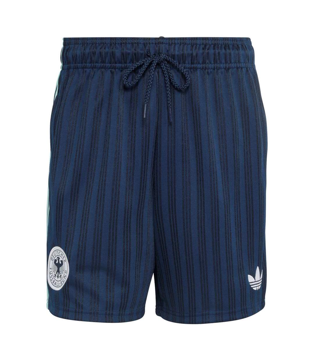 Mens Germany Dfb Structured Relaxed Fit Football Shorts Navy Black Adidas-2