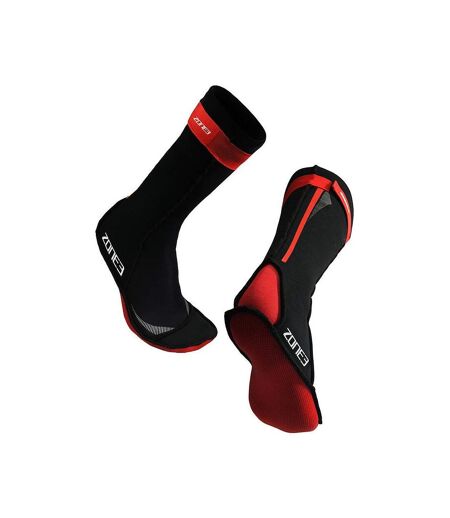 Unisex adult neoprene swim socks black/silver Zone3