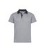 Mens Virtue Stripes Polo Shirt Dark Navy Cutter & Buck-1