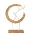 Statue Déco en Bois Couple 46cm Naturel-1