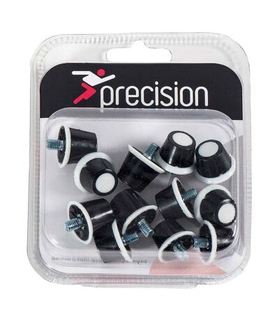 Precision Nylon Football Boot Studs Set (Black/White) - UTRD325