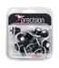 Precision Nylon Football Boot Studs Set (Black/White) - UTRD325-1