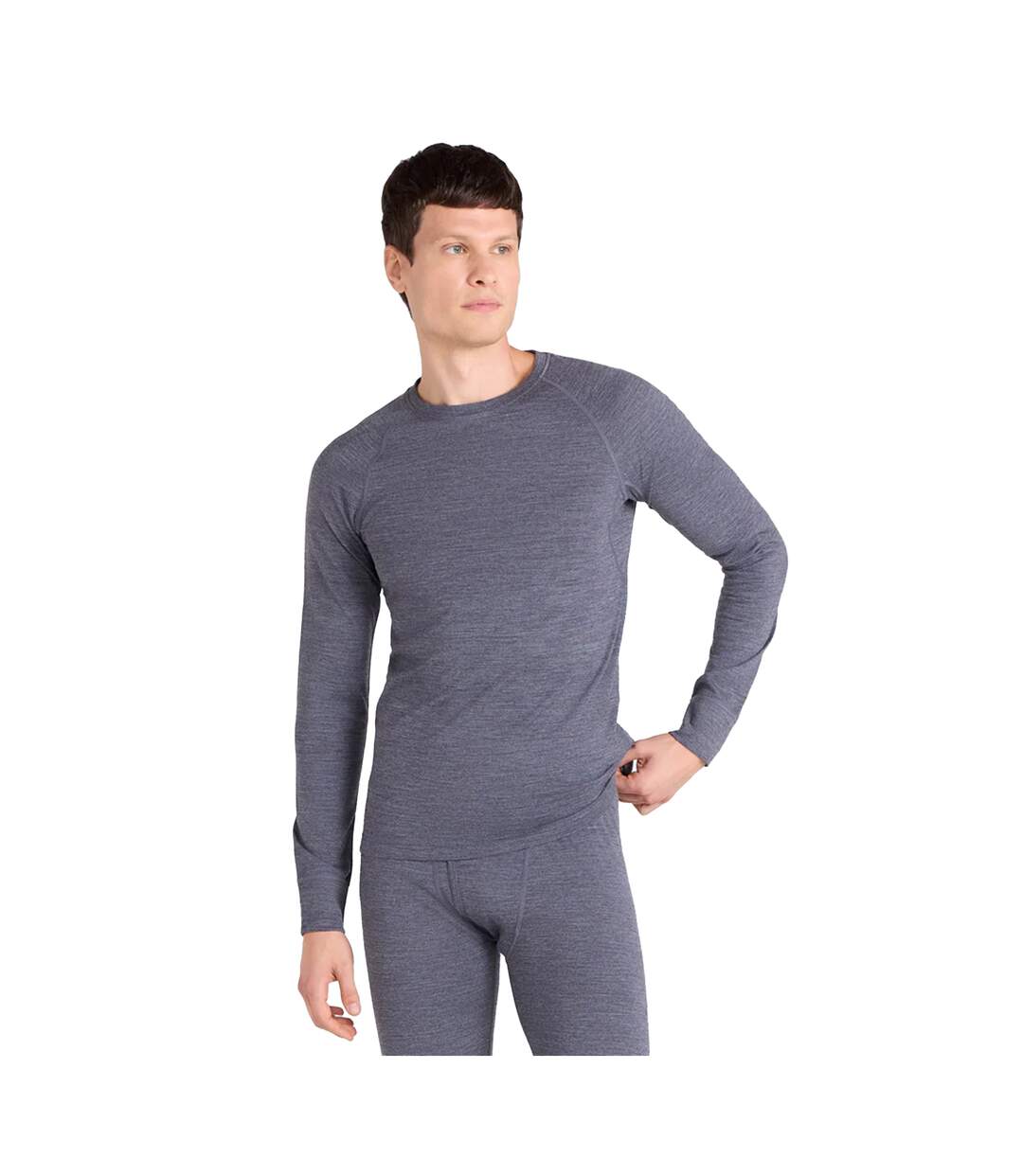Mens Merino Wool Base Layer Top Grey Animal-2