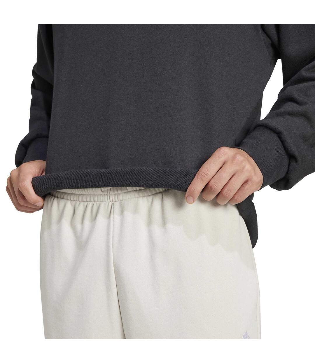 Mens Cotton Oversized Sweatshirt Black White Adidas-4