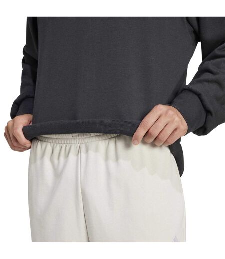 Mens Cotton Oversized Sweatshirt Black White Adidas