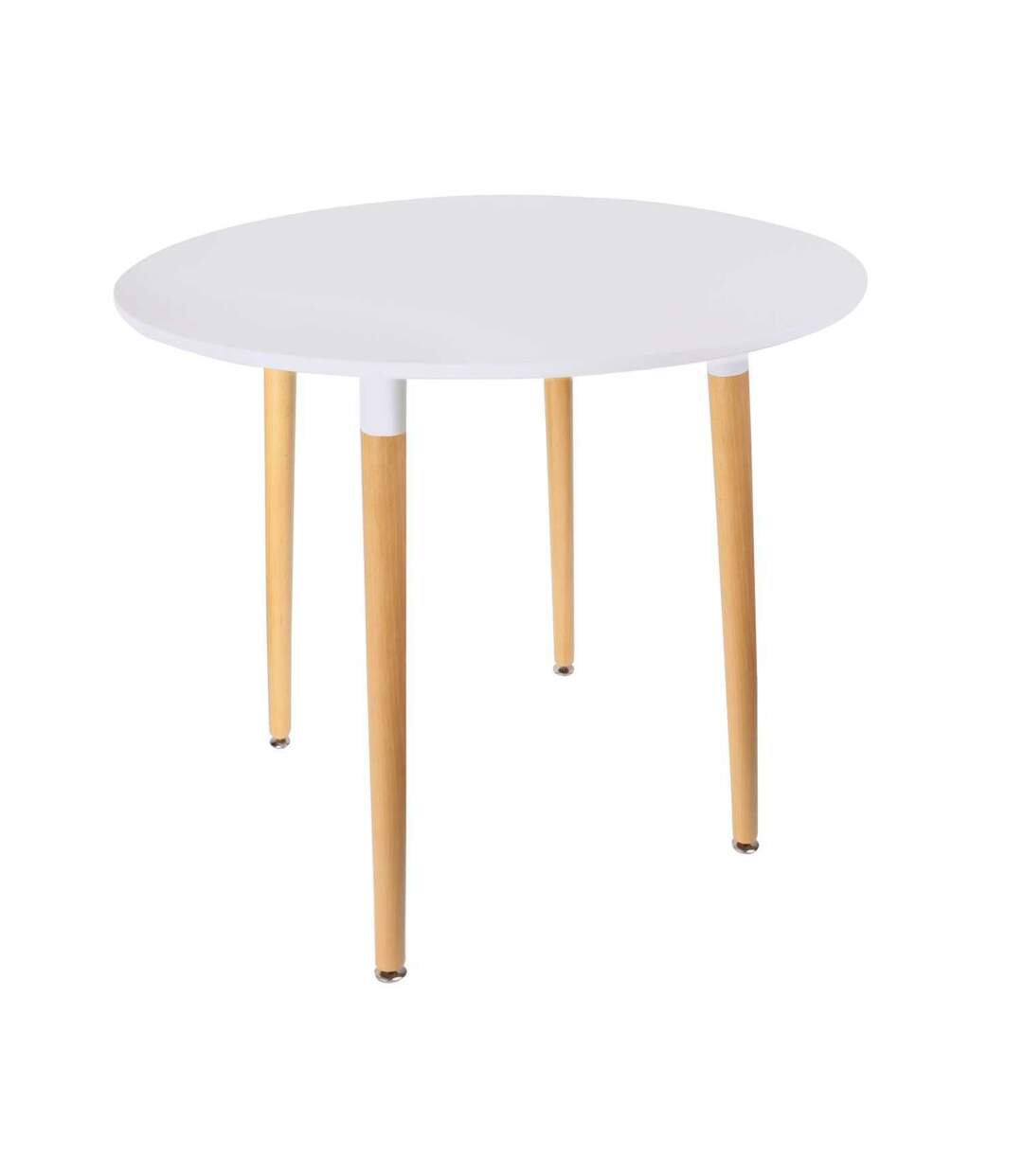Table à manger ronde pour 2 personnes - Blanc-1