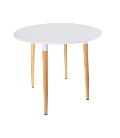 Table à manger ronde pour 2 personnes - Blanc