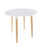 Table à manger ronde pour 2 personnes - Blanc-1