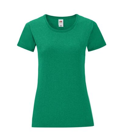 Womens/ladies iconic 150 t-shirt heather green Fruit of the Loom