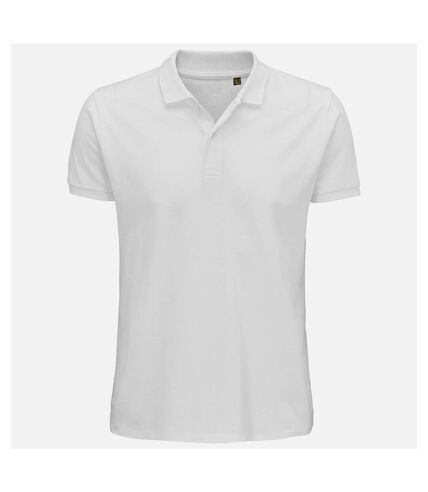 SOLS Mens Planet Pique Organic Polo Shirt (White)