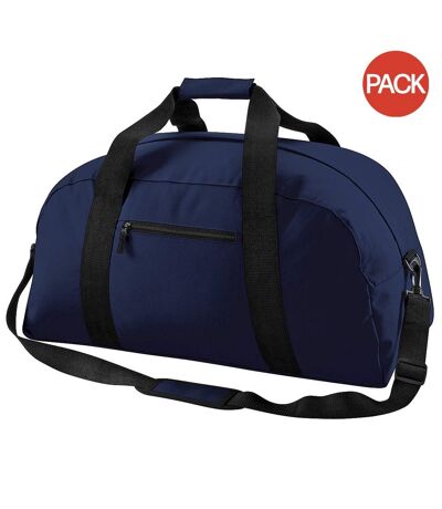 Lot de 2  Sac de voyage classique taille unique bleu marine BagBase